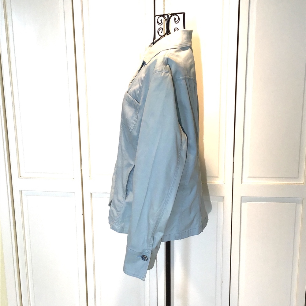 Blue Jacket by LAL Spring Bling Buttons Size Large - Picture 4 of 9